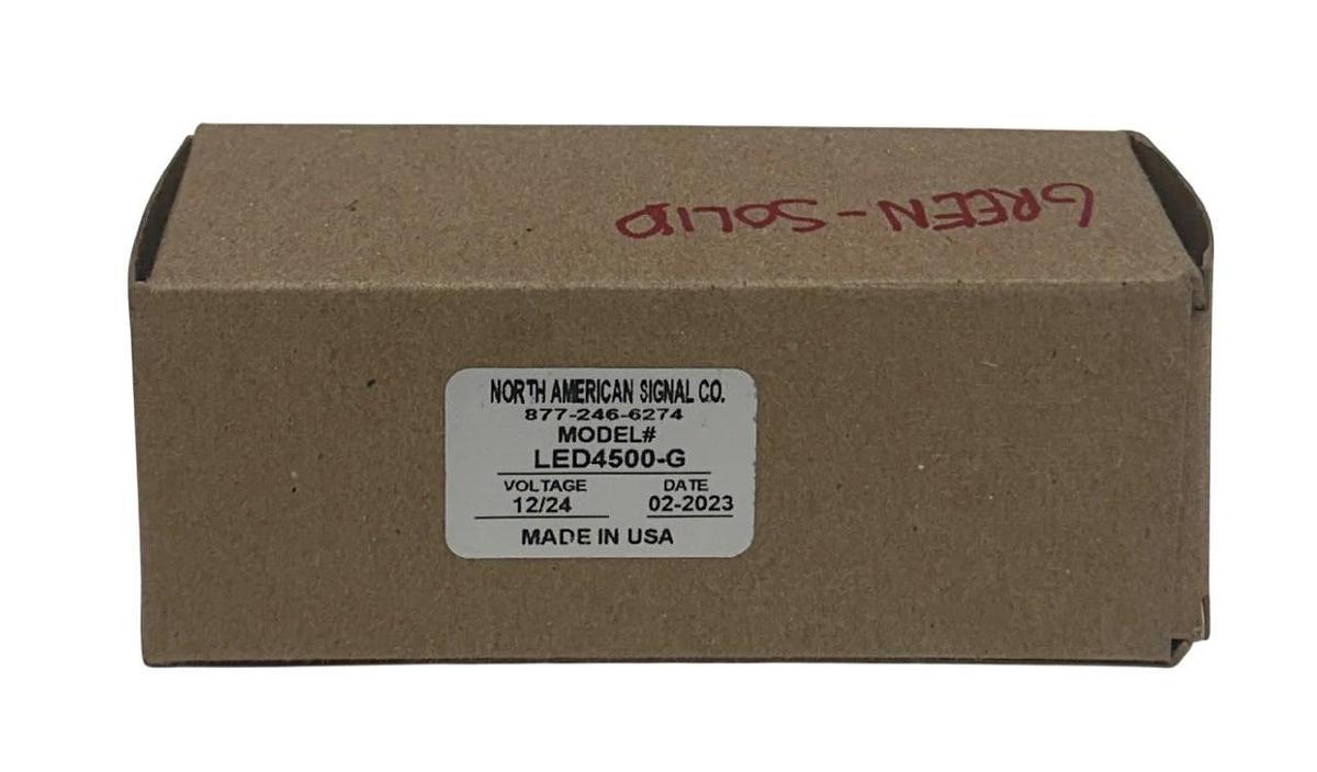 NORTH AMERICAN SIGNAL CO LED4500-G / LED4500G 4-LED LIGHT GREEN 12/24V NSMP