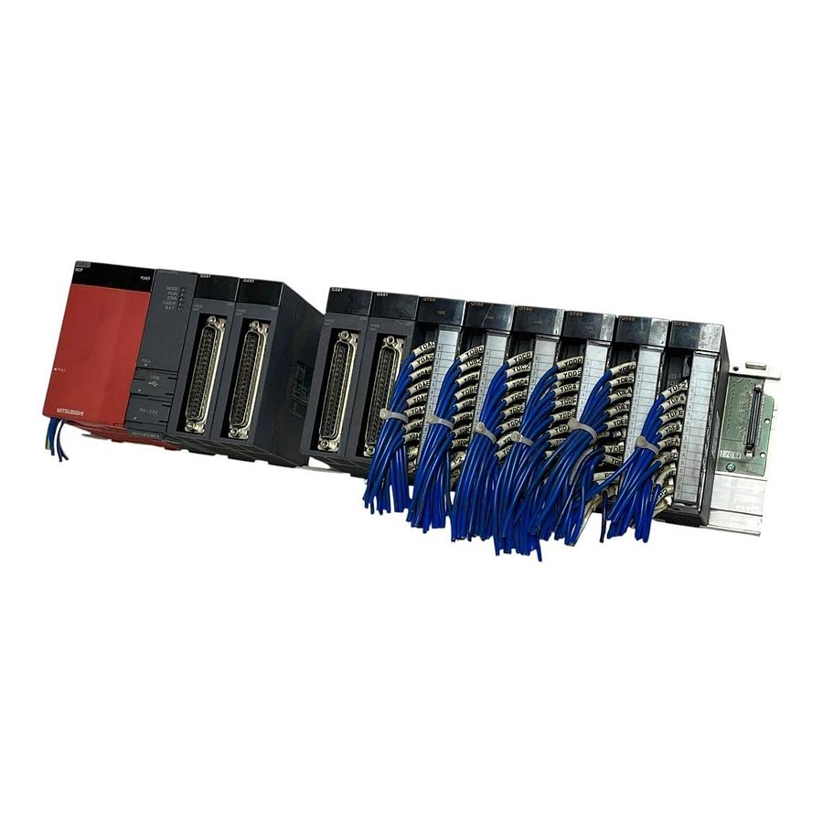 Used Mitsubishi Melsec-Q PLC Rack Q01UCPU Q63P Q312B QX81 QY80 Input Output