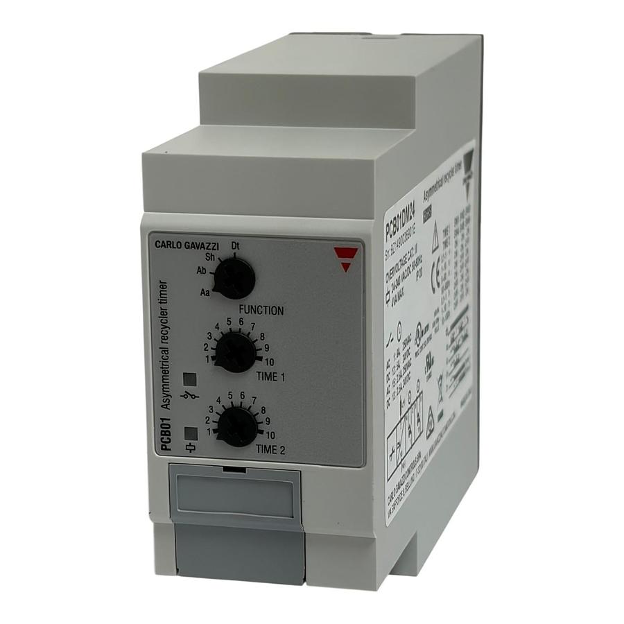 Used Carlo Gavazzi PCB01DM24 Asymmetrical Recycler Timer Relay 24-240V - NSMP