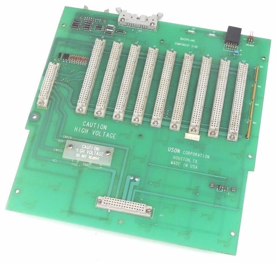 Used USON CORP. 401-X300E BACKPLANE BOARD, 401X300E, 401-X300 E (FOR PARTS)