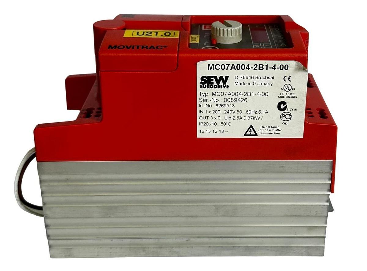 Used SEW EURODRIVE MC07A004-2B1-4-00 / 8269513 MOVITRAC AC INVERTER 200/240V 6.1A IN