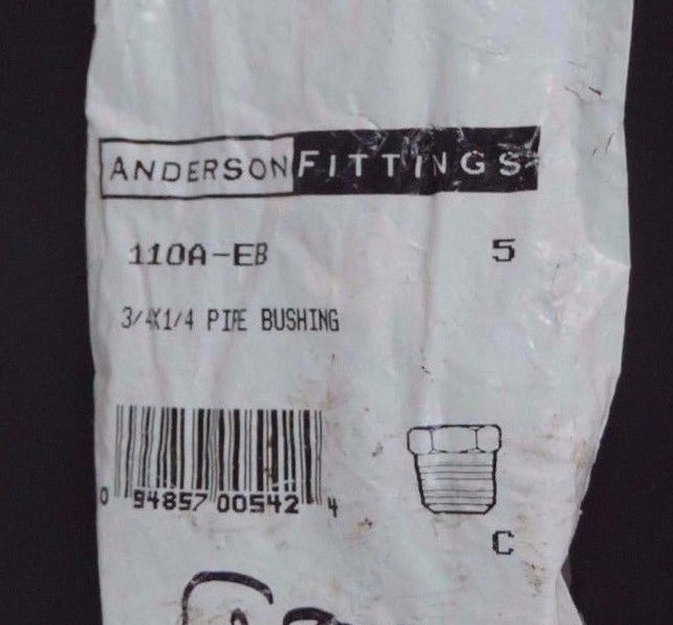 NIB ANDERSON FITTINGS 110A-EB 3/4"X1/4" PIPE BUSHING