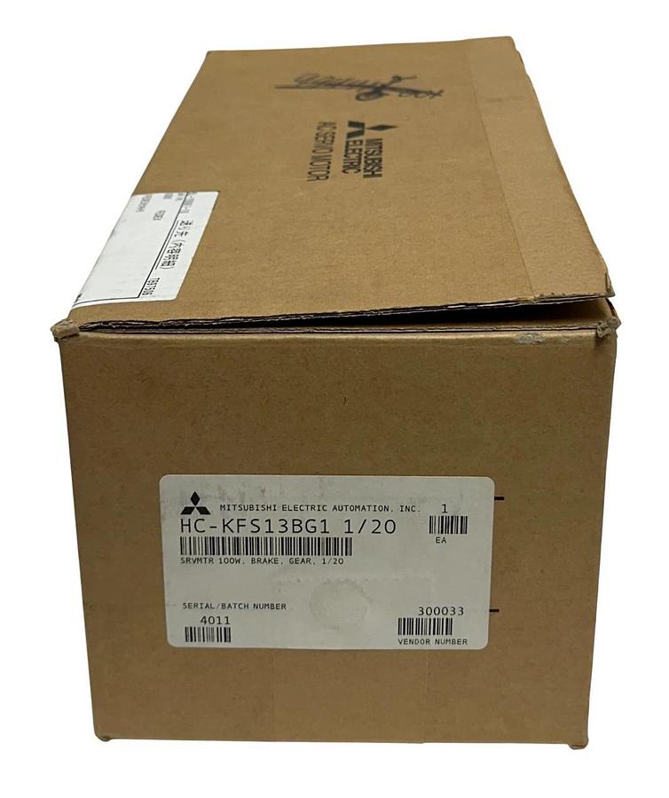 MITSUBISHI HC-KFS13BG1 1/20 / HCKFS13BG1 AC SERVO MOTOR W/ BRAKE K6520 1/20 NSMP