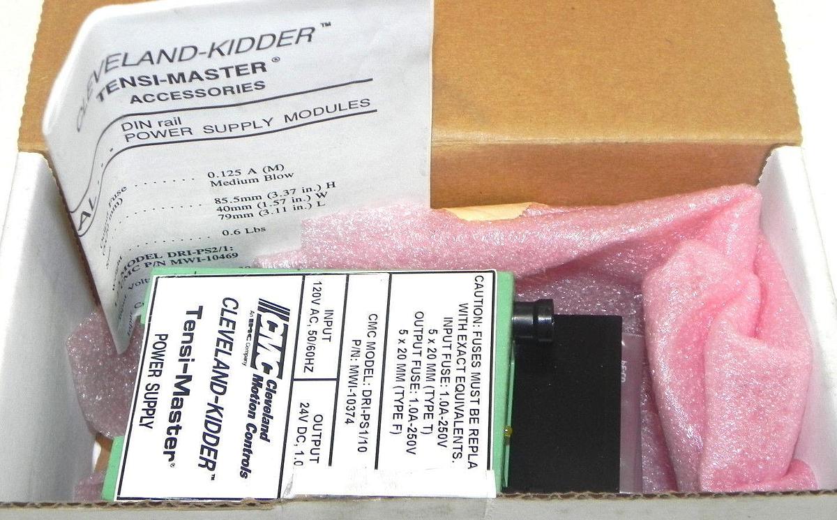 Used NIB CLEVELAND-KIDDER MWI-10374 TENSI-MASTER POWER SUPPLY CMC MODEL: DRI-PS1/10