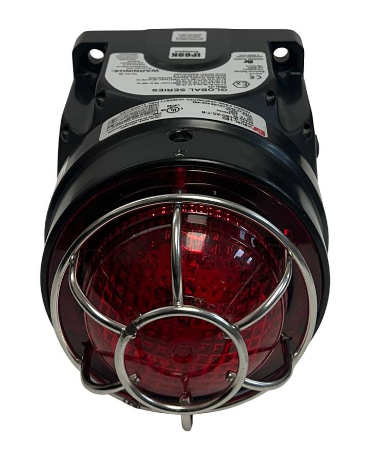 Used FEDERAL SIGNAL G-LED-AC-T-R / GLEDACTR GLOBAL SERIES LED LIGHT RED 110-240V USNP