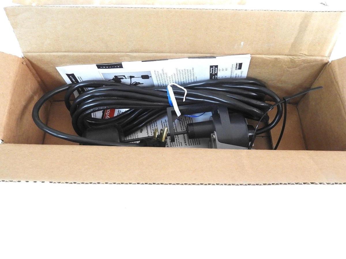 NIB DAYTON 10A171 VERTICAL FLOAT SWITCH TYPE VS 1237, 1/2 HP, 20FT CORD, 115VAC