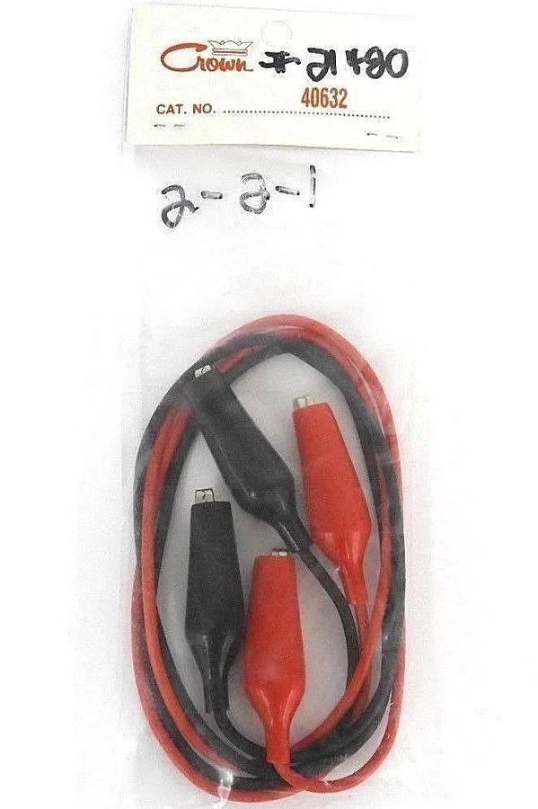 Used LOT OF 2 NEW CROWN 40632 INSULATED TEST LEADS 30" LONG 1 RED/1 BLACK