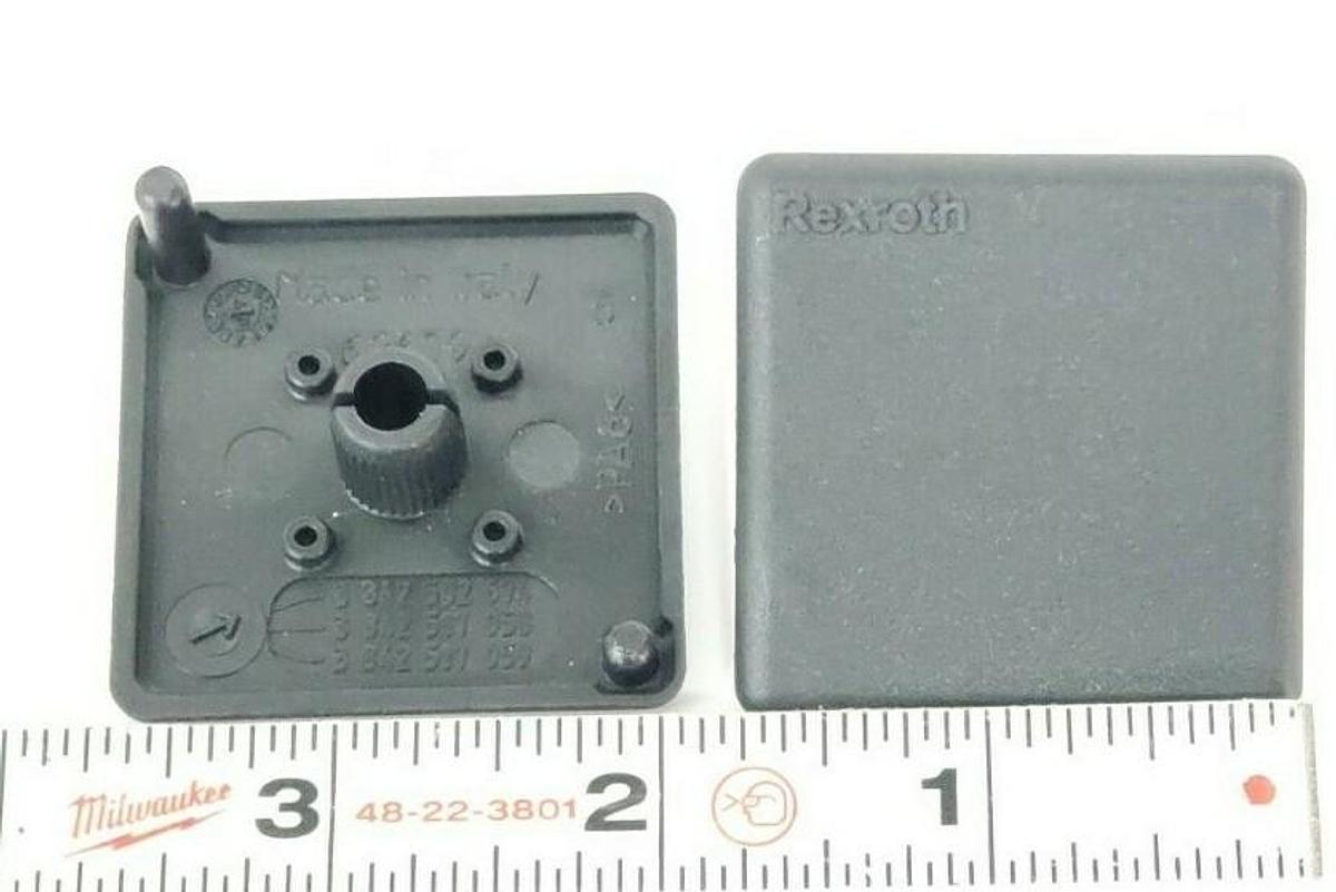 Used LOT OF 25 NEW BOSCH REXROTH 842502674 COVER CAPS 45X45MM BLACK 842-502-674
