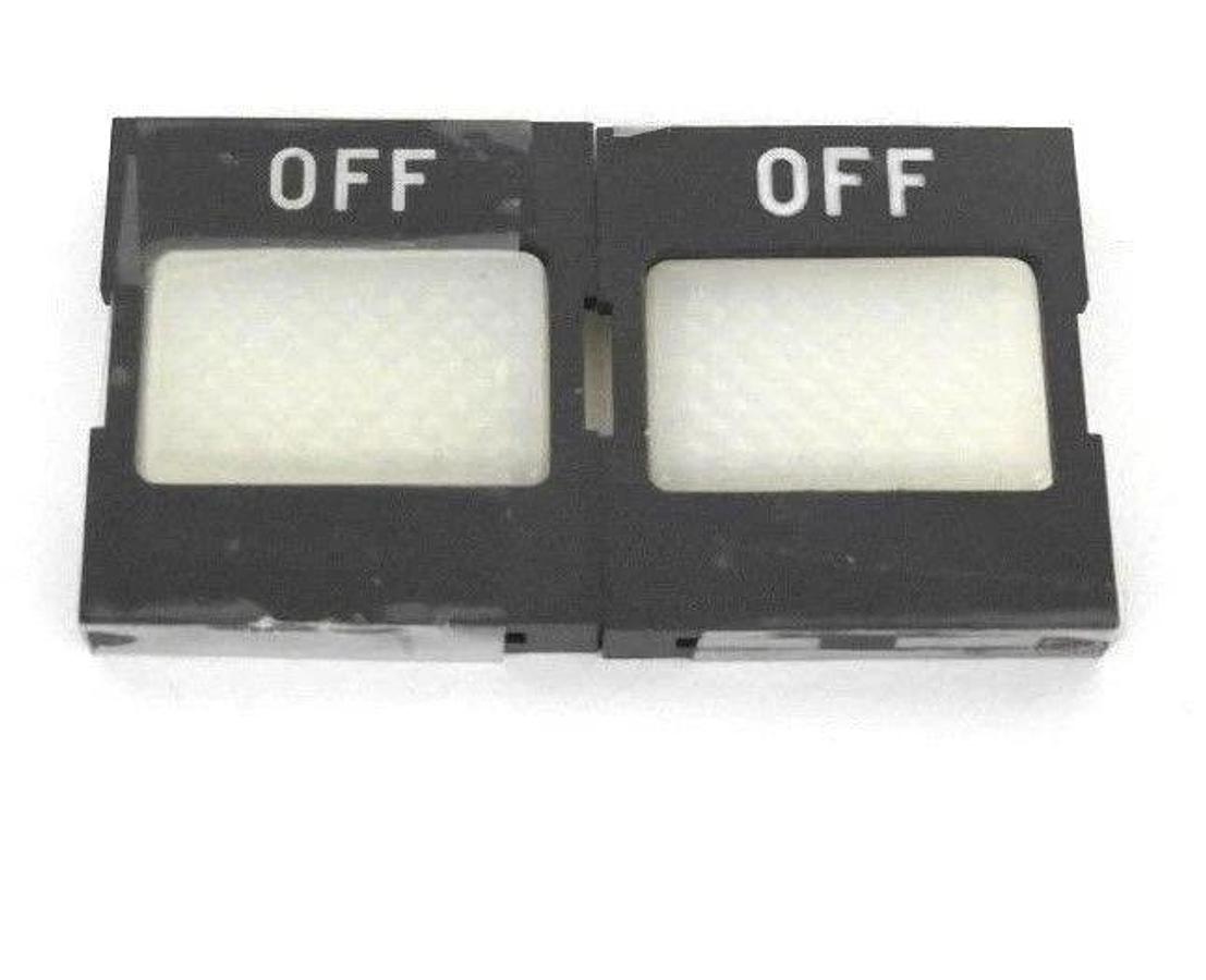 LOT OF 2 NEW ALLEN BRADLEY 800MS-WALW09 WHITE LEGEND PLATE OFF PLASTIC