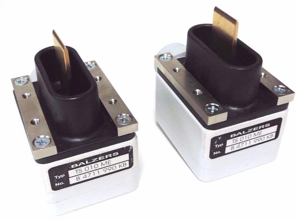 Used LOT OF 2 NEW BALZERS TYP. TS 010 ME NO. B 4711 990 KB, TS010ME, VACUUM SWITCHES