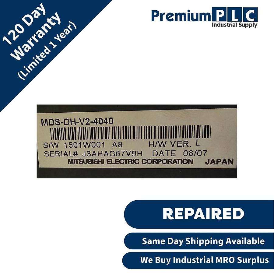Refurbished MITSUBISHI MDS-DH2-V2-4040 Servo Drive | 2-Axis 400V 40A/40A | Repaired & Tested