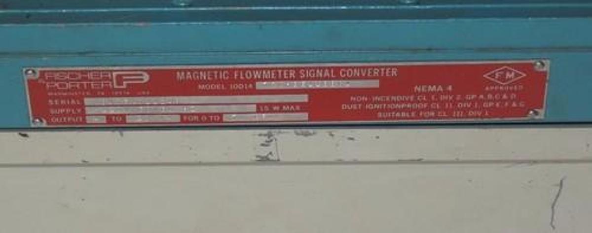 Used FISCHER & PORTER 10D14 MAGNETIC FLOWMETER SIGNAL CONVERTER 10D1475CHBE11BBC1