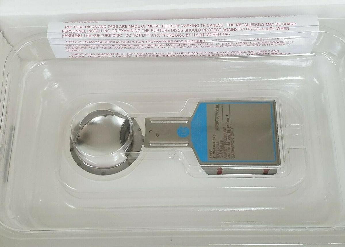 NIB CONTINENTAL DISC CORP. 8336851A TYPE: 2'' SANITRX (SF) 50MM GAS/VAPOR