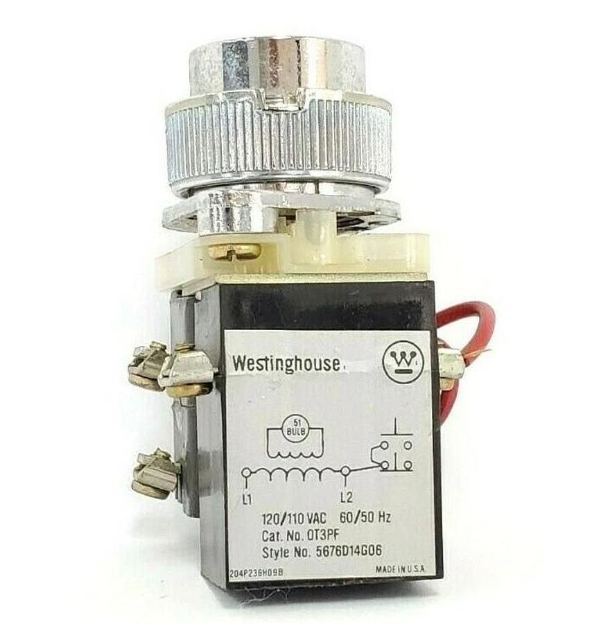 Used WESTINGHOUSE OT3PF PUSHBUTTON TRANFORMER 120V 60HZ STYLE: 5676D14G06