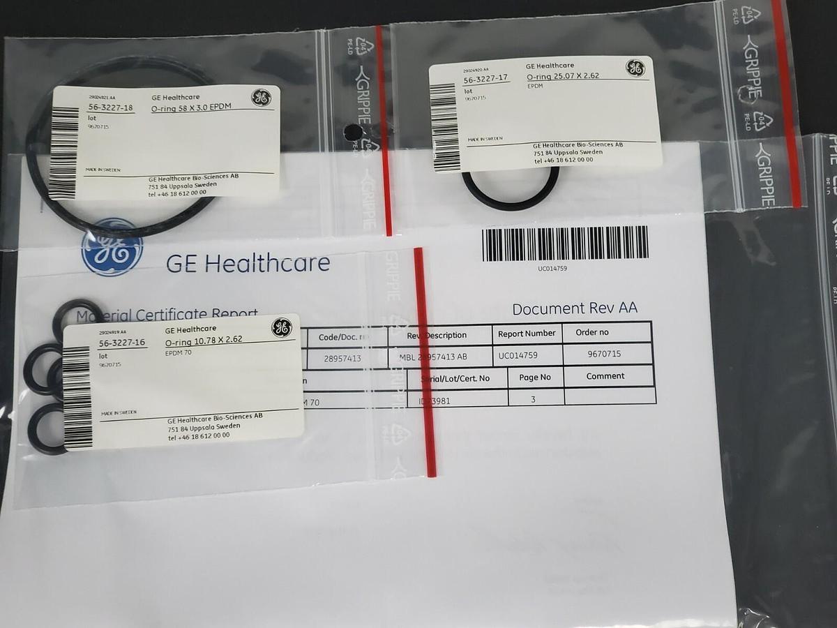 Used NEW GE HEALTHCARE 28-9574-13 O-RING KIT SENSOR 8MM, EPDM 28957413