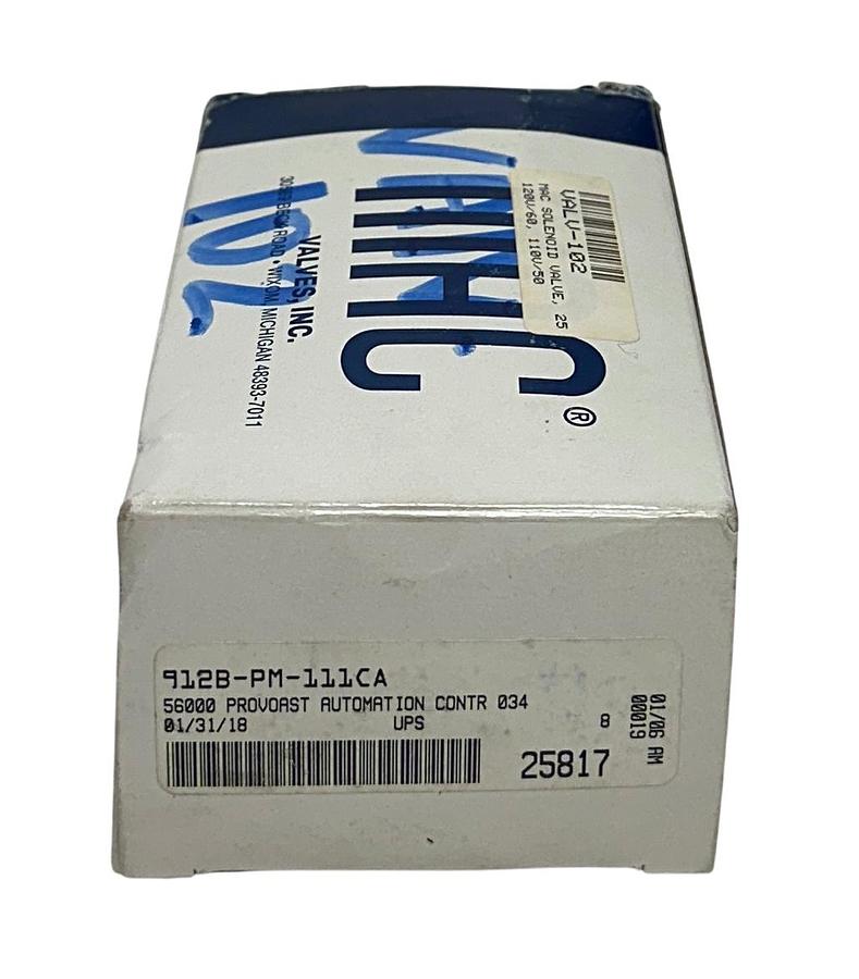Used MAC VALVES 912B-PM-111CA / 912BPM111CA SOLENOID VALVE 900 SERIES 110/120V NSMP
