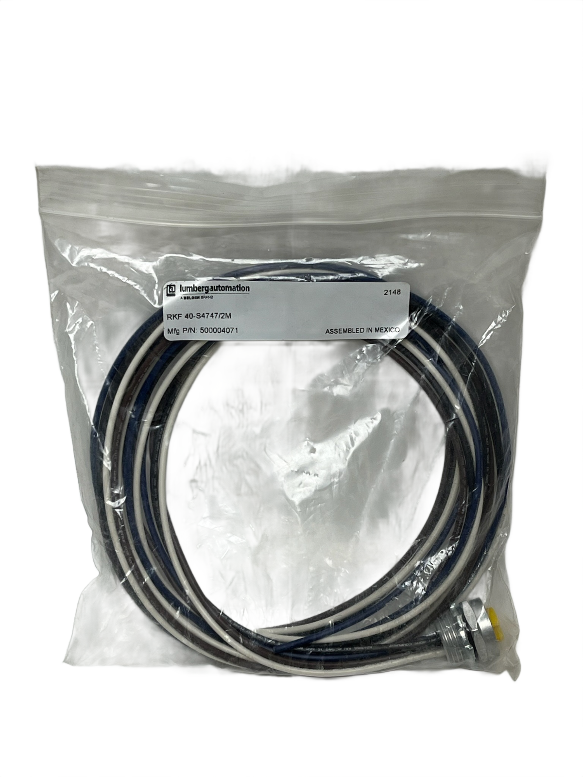 Used Lumberg RKF 40-S4747/2M 7/8" Power Receptacle 4-Pin Female 2M NEW
