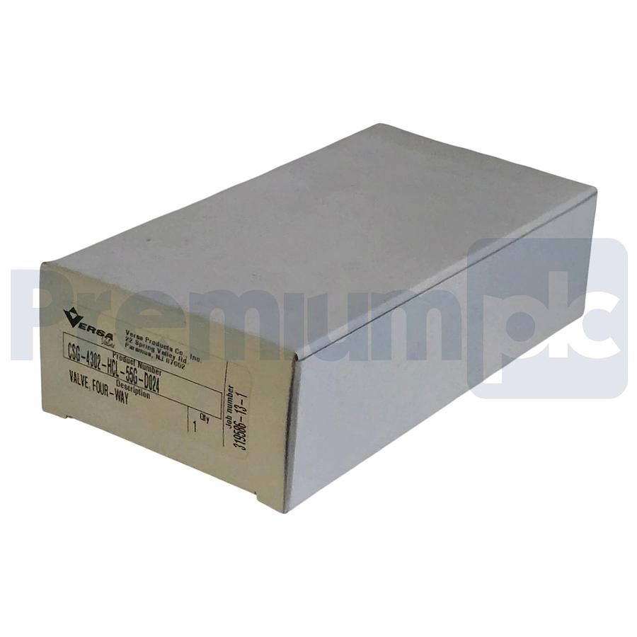 Used Versa Valves CSG-4302-HCL-55G-D024 Pneumatic 4-Way Valve, 24V DC, 1/4" NPT NSMP