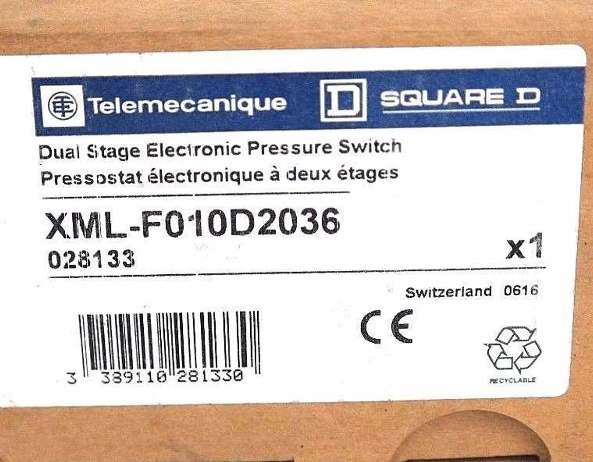 Used NIB TELEMECANIQUE XML-F010D2036 DUAL STAGE ELECTRONIC PRESSURE SWITCH