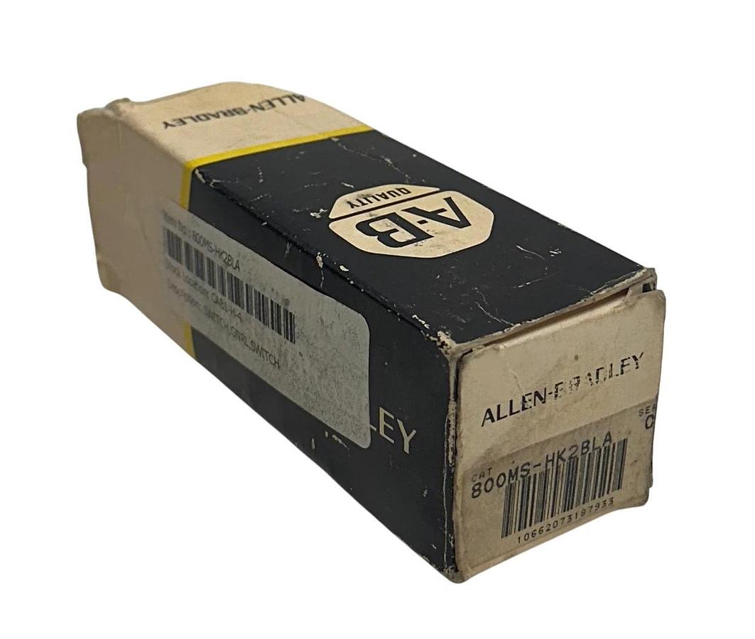ALLEN BRADLEY 800MS-HK2BLA /C BULLETIN 800MS SELECTOR SWITCH 300VAC 10A NSMP
