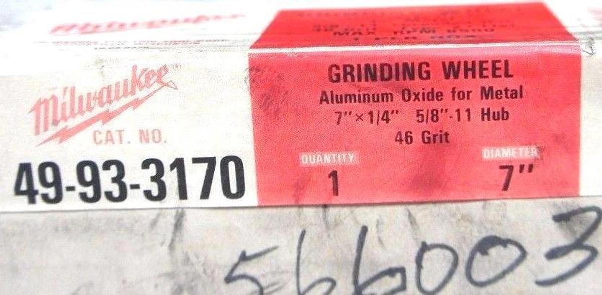 Used LOT OF 4 NEW MILWAUKEE GRINDING WHEELS (2) 49-93-3170 & (2) 49-93-3110
