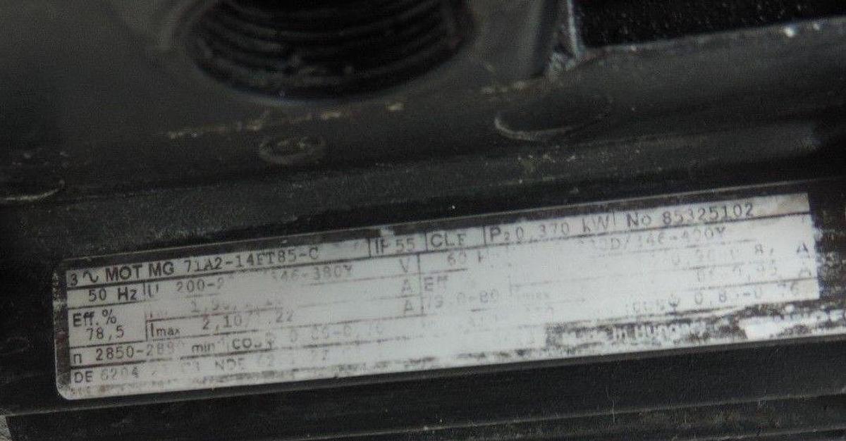 Used GRUNDFOS TYPE: CRN3-2A-CX-GI-E-HQQE STAINLESS PUMP MODEL: A96608308P10637