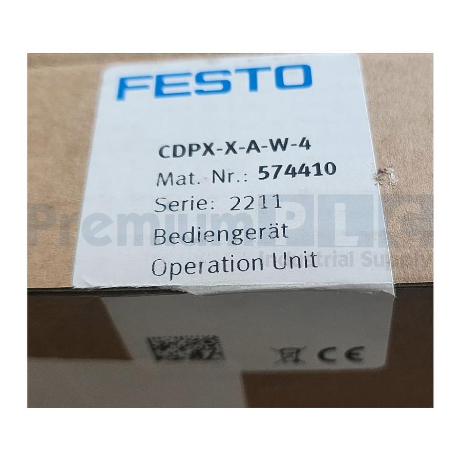 Used NEW FESTO CDPX-X-A-W-4 (574410) OPERATOR UNIT HMI 4" TOUCH DISPLAY CDPXXAW4