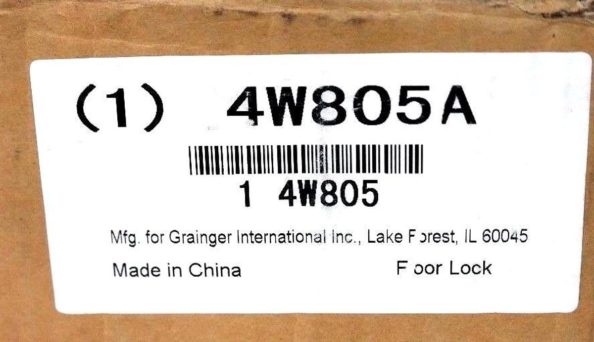 Used NIB GRAINGER 4W805A FLOOR LOCK 4W805 7 3/8 In