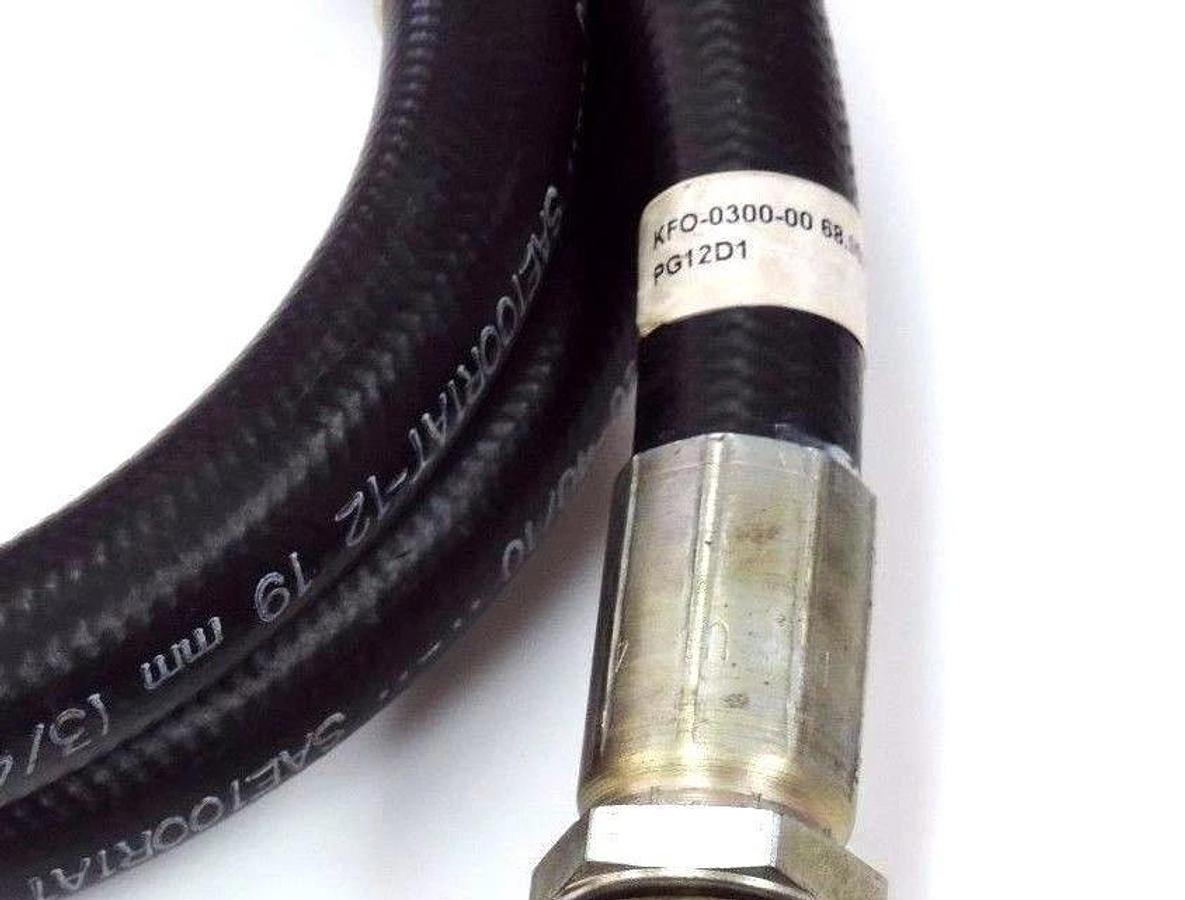 NEW PARKER NO-SKIVE 421-12 3/4" HOSE W/ THREADED FITTINGS 68.9" IN. LONG
