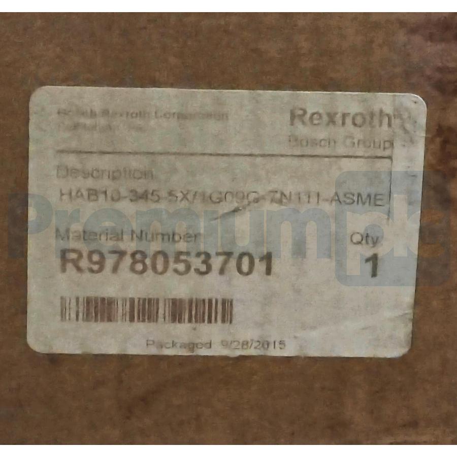 Used Bosch Rexroth HAB10-345-5X/1G09G-ZN111-ASME Bladder Accumulator R978053701 NSMP