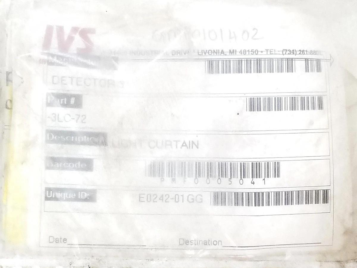 Refurbished HONEYWELL 3LC72 LIGHT CURTAIN DETECTOR 3 TRANSMITTER 72'' 9674412 (REPAIRED)