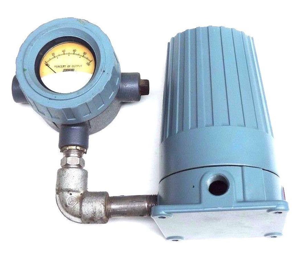 Used FOXBORO 893RA-PFSN000 TEMPERATURE TRANSMITTER W/ PN143TR PERCENT OUTPUT GAUGE