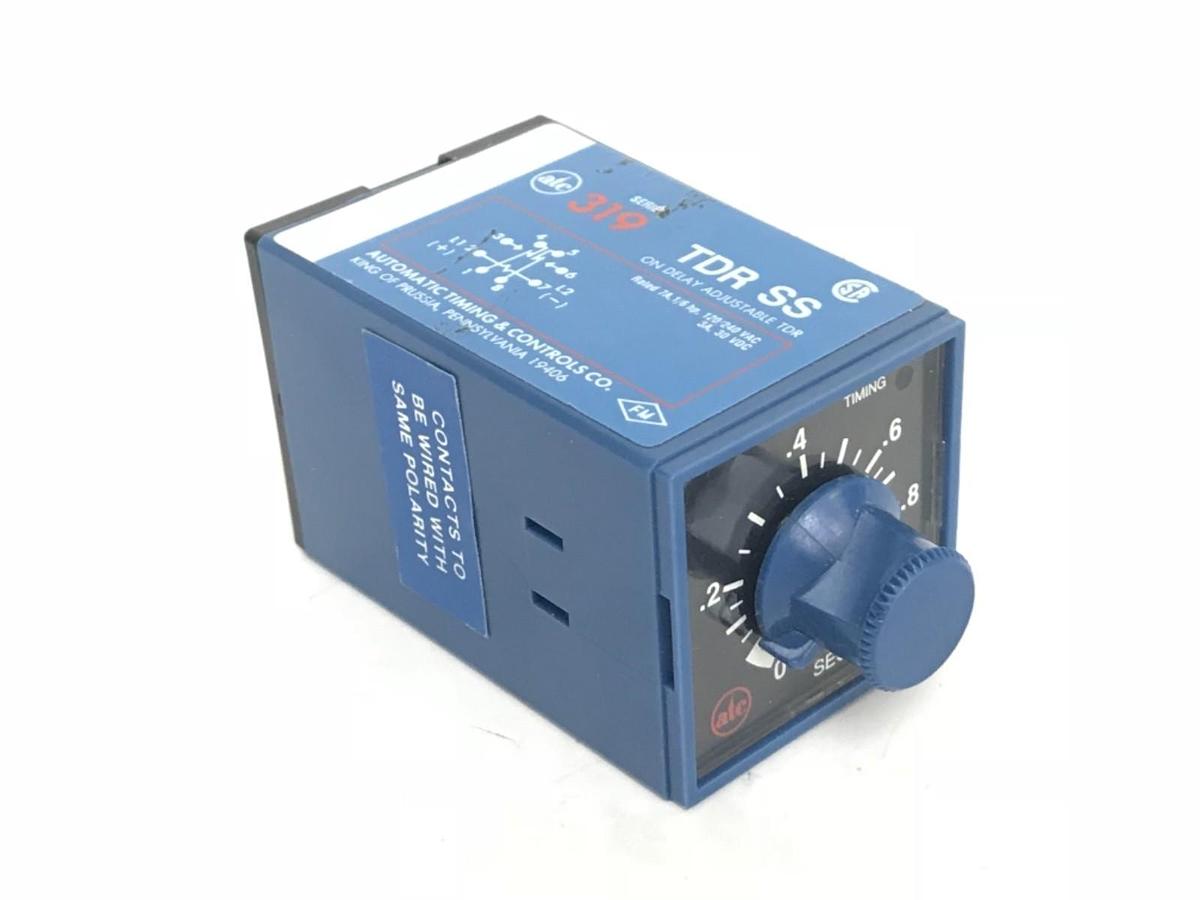 Used ATC 319B-001-Q-1-X TIME DELAY RELAY 120V, 50/60HZ, 319 TDR SS, 319B001Q1X