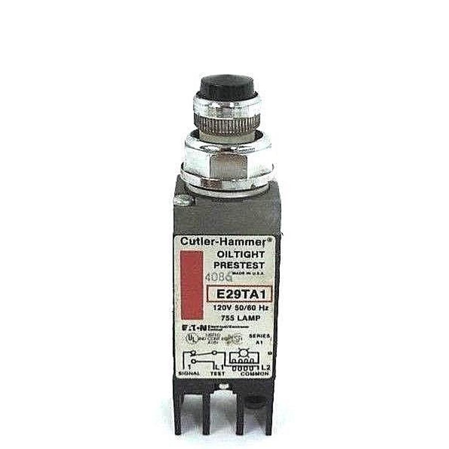 Used CUTLER HAMMER E29TA1 BLACK OILTIGHT PRESTEST INDICATOR 120V 50/60HZ