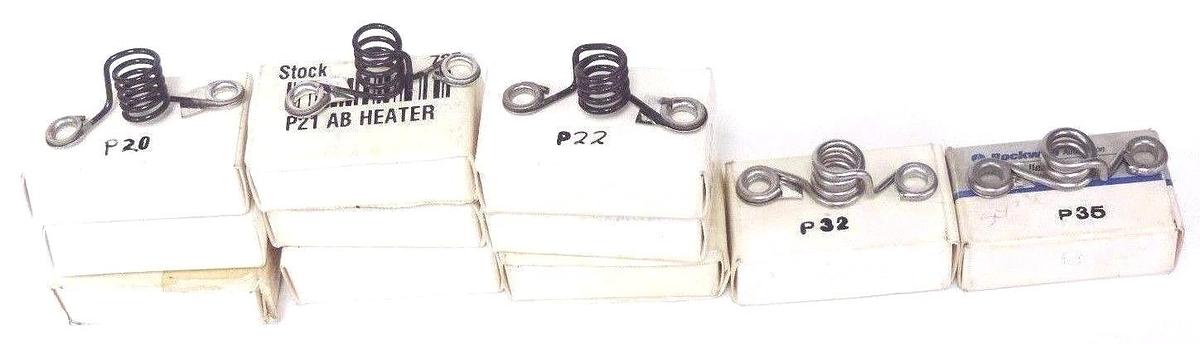 Used LOT OF 11 NIB ALLEN BRADLEY HEATER ELEMENTS P20, P21, P22, P32, P35