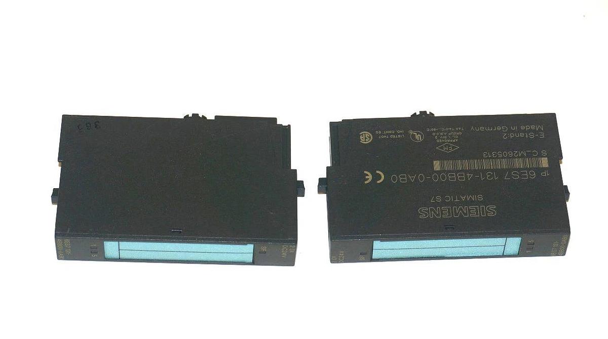 Used LOT OF 2 SIEMENS 6ES7-131-4BB00-0AB0 INPUT MODULES 2PT 24VDC 6ES71314BB000AB0