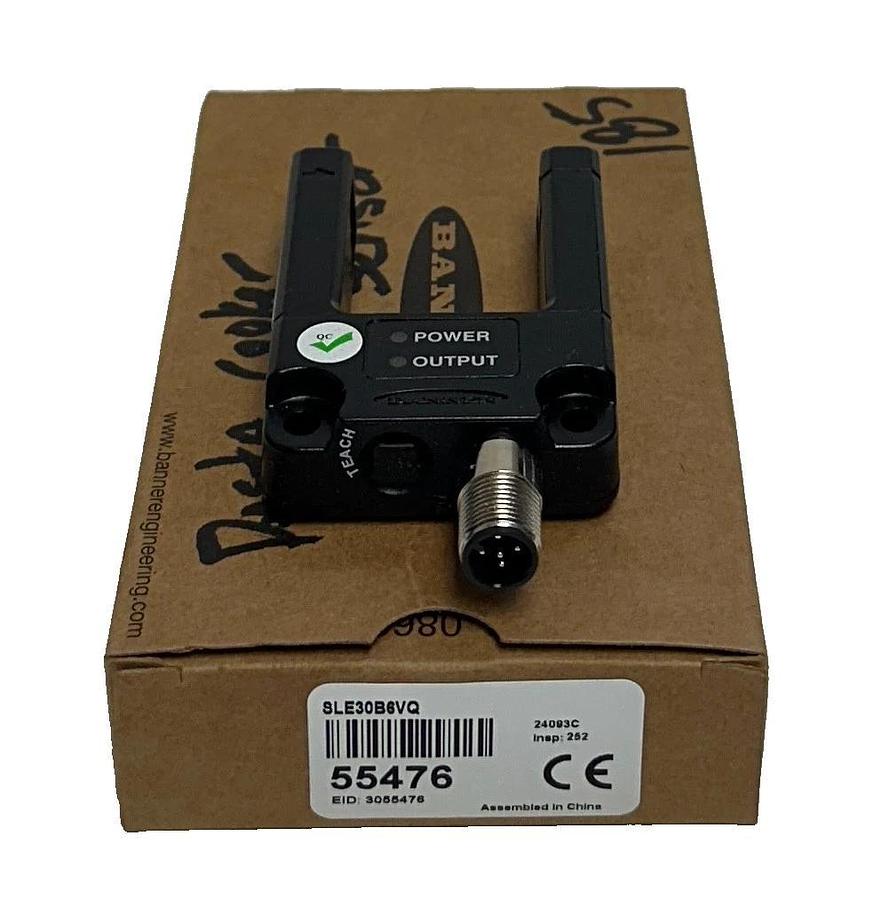 BANNER SLE30B6VQ / 55476 PROGRAMMABLE SLOT SENSOR SLE30 SERIES 10-30VDC NSMP