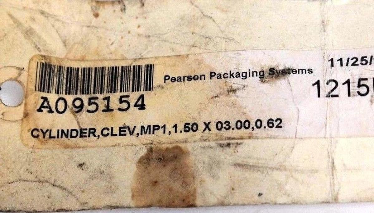 NEW R.A. PEARSON A095154 CYLINDER BORE: 01.50 STROKE: 3.000 250PSI