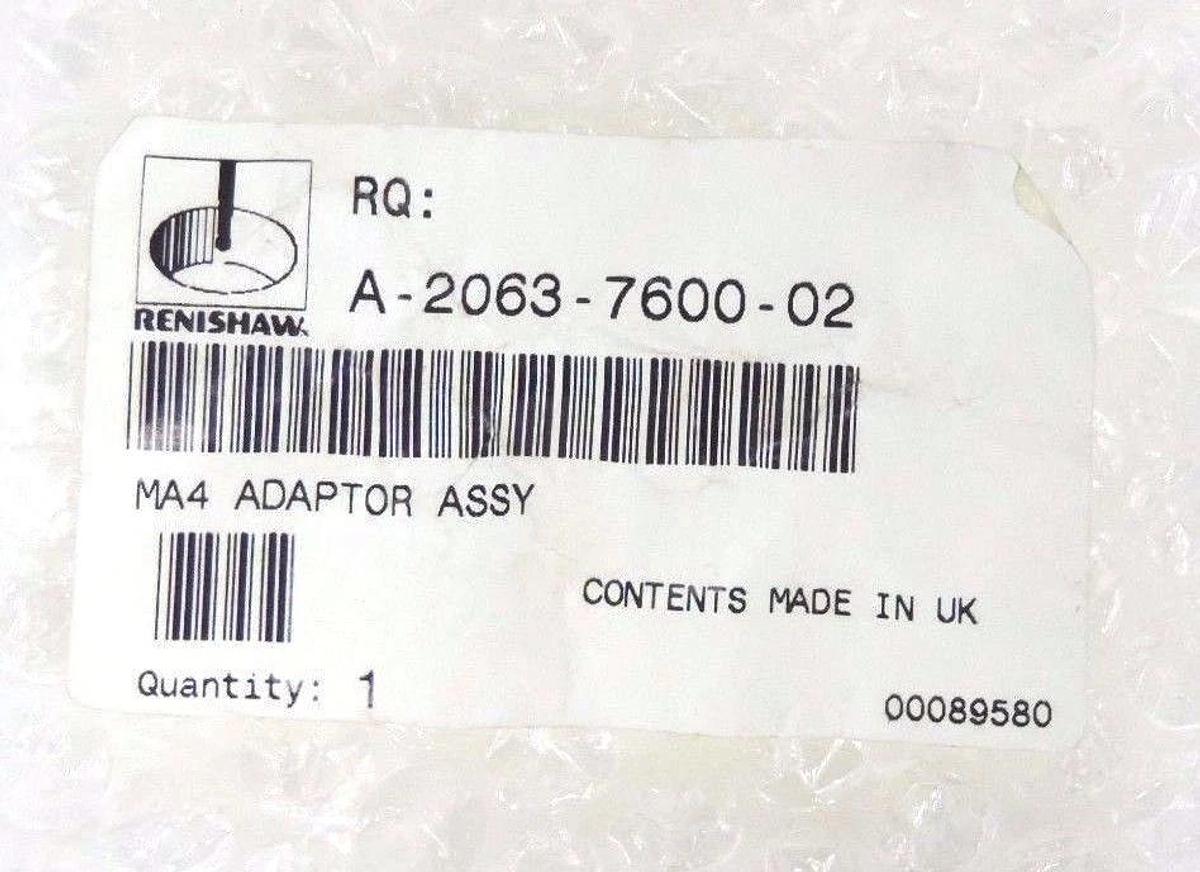 NEW RENISHAW A-2063-7600-02 MA4 ADAPTOR ASSEMBLY A2063760002