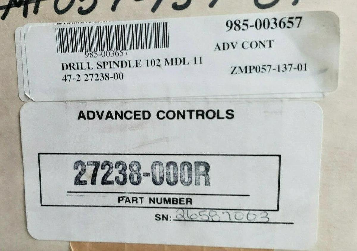 Refurbished ADVANCED CONTROLS 27238-000R DRILL SPINDLE 27238000R (REPAIRED)