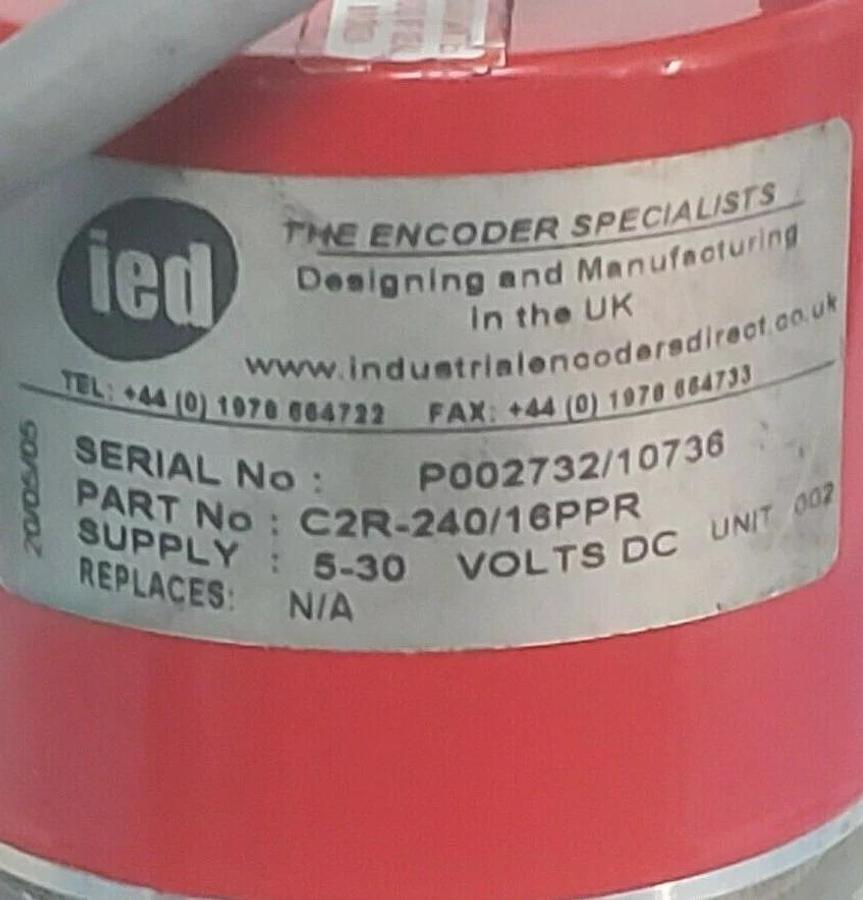 Used IED / ENCODER PRODUCTS C2R-240/16PPR W/ 715*-1-0016-.1-N-S-S-4-D-S-N ENCODER