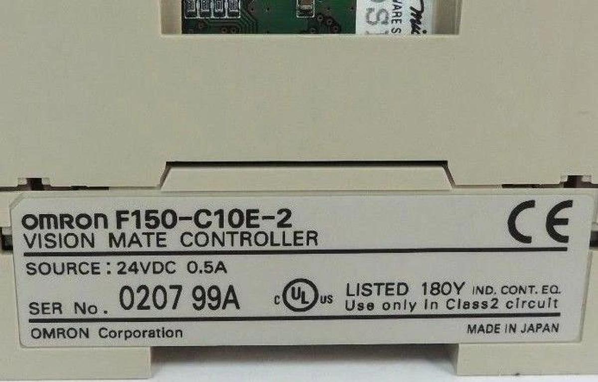 Used OMRON F150-C10E-2 VISION MATE CONTROLLER SOURCE: 24VDC 0.5A, MISSING (1) DOOR