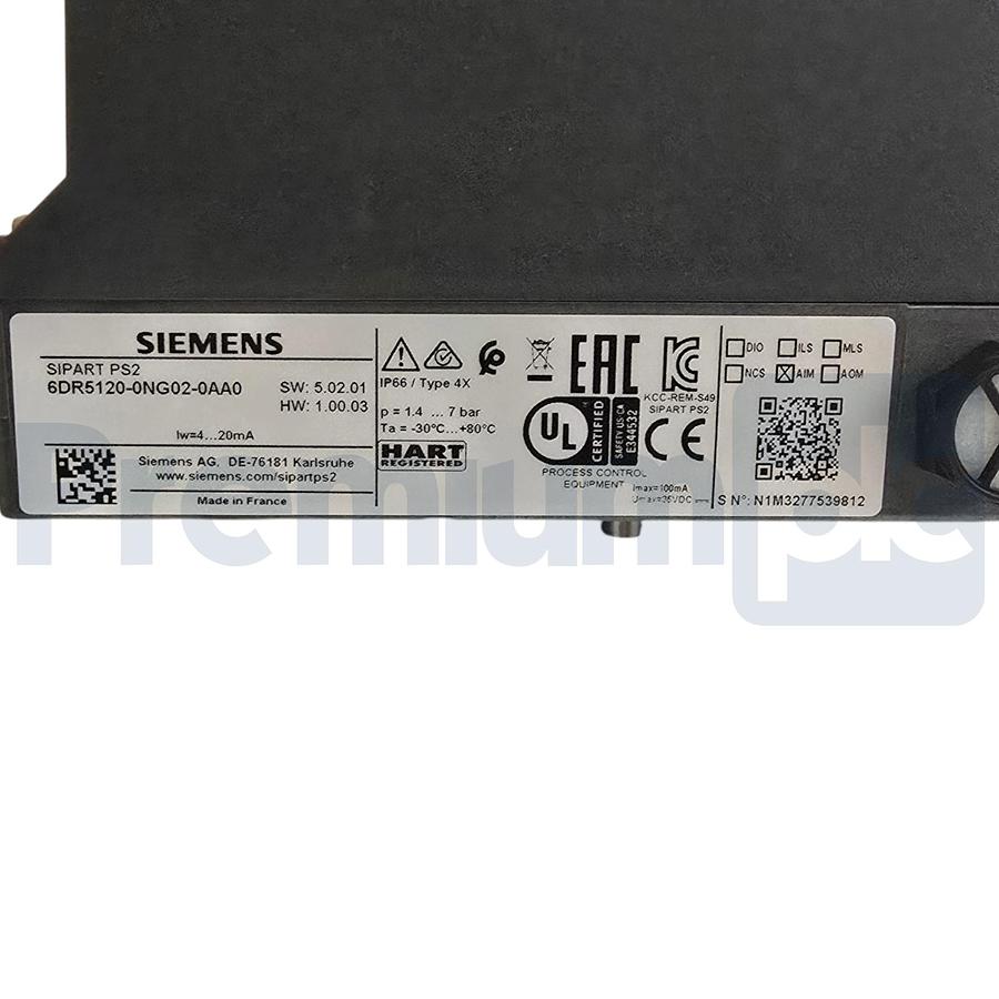Used Siemens SIPART PS2 6DR5120-0NG02-0AA0 Smart Positioner w/HART DA 4...20mA NSMP
