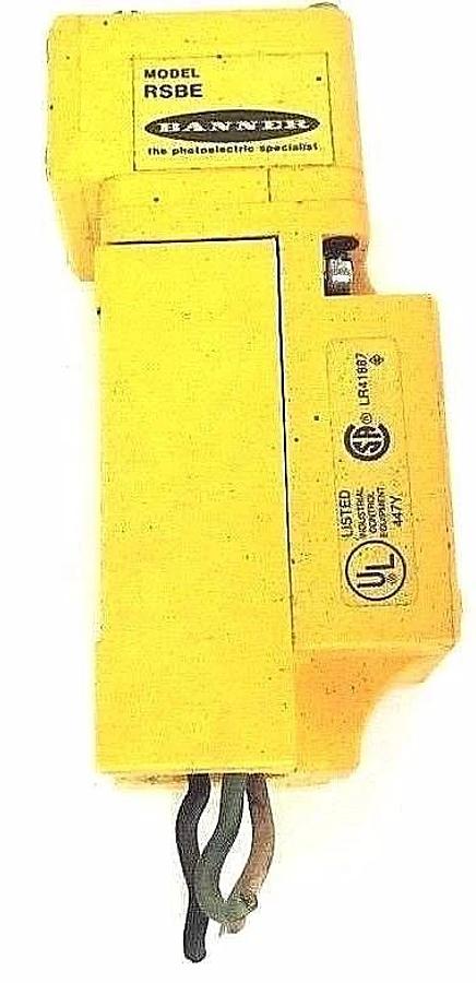 Used BANNER RPBA-1 MAXI-BEAM POWER BLOCK W/ RSBE EMITTER, 9740A, 9742A