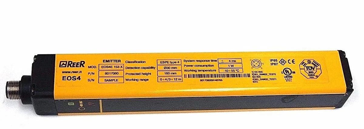 Used REER MOD: EOS4E 153 X EMITTER P/N: 8017060 SAFETY LIGHT CURTAIN EOS4
