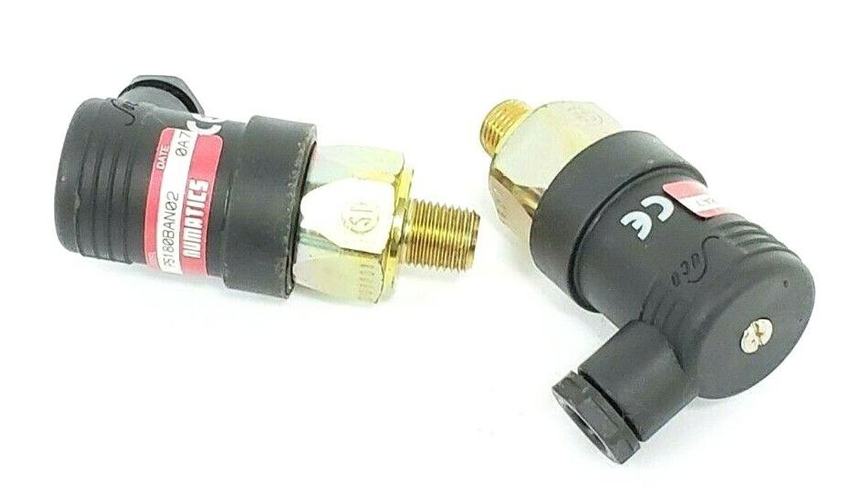 Used LOT OF 2 NEW NUMATICS PS180BAN02 PRESS. SWITCHES 4-20 PSI 1/4"NPT, DATE: 0A7