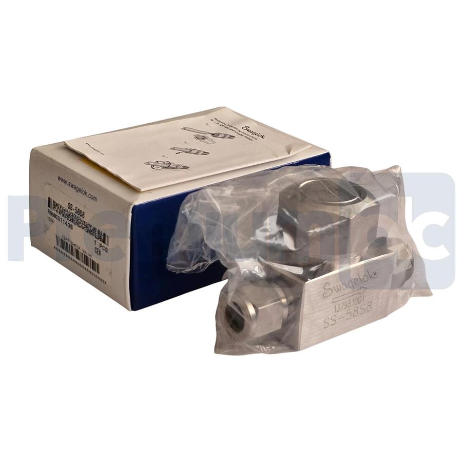 Swagelok SS-58S8 316SS Lift Check Valve 2.20 Cv 1/2" in Tube 6000psig SS58S8 NEW