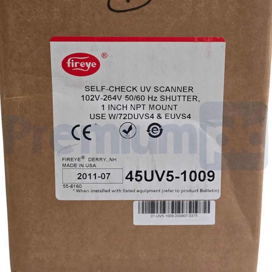 Used Fireye 45UV5-1009 | 45UV51009 UV Self-Check UV Flame Scanner 102-264V 1" NPT F/S 642415179591