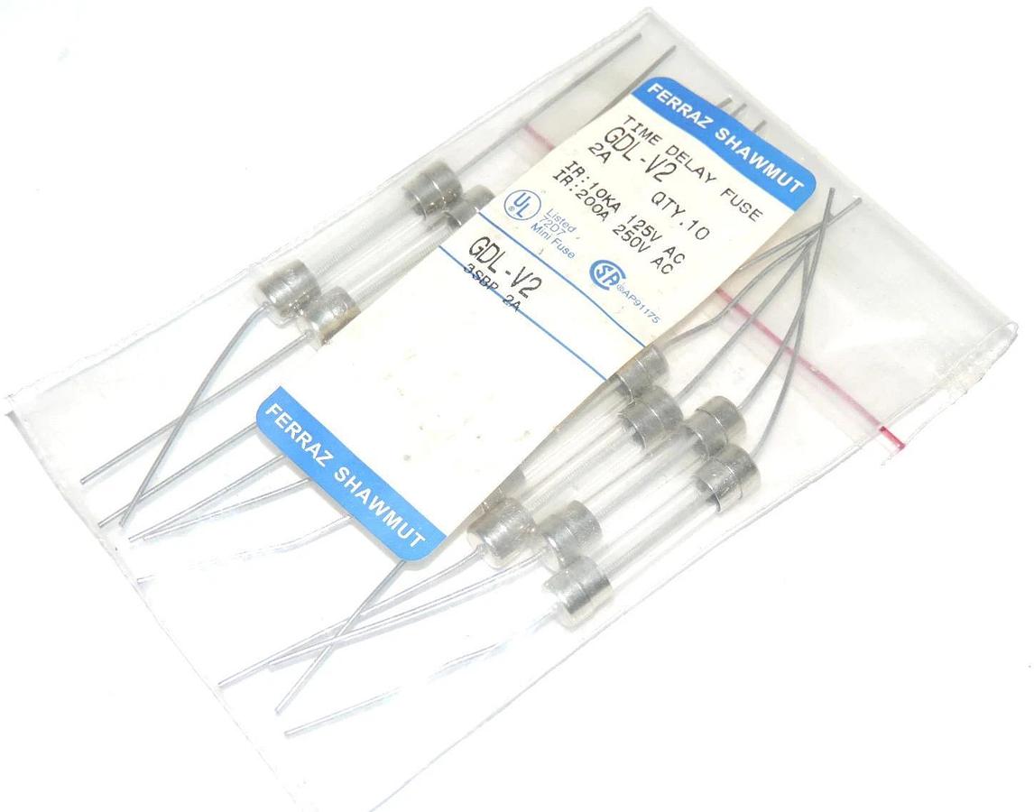 LOT OF 27 FERRAZ SHAWMUT GDL-V2 TIME DELAY FUSES 2A