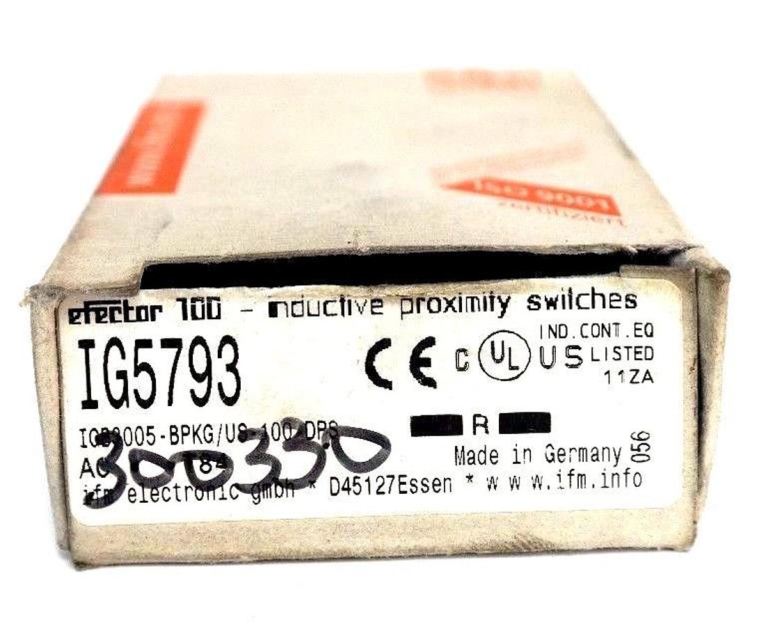 Used NEW IFM EFECTOR IG5793 INDUCTIVE SENSOR IGB3005-BPKG/US-100-DPS